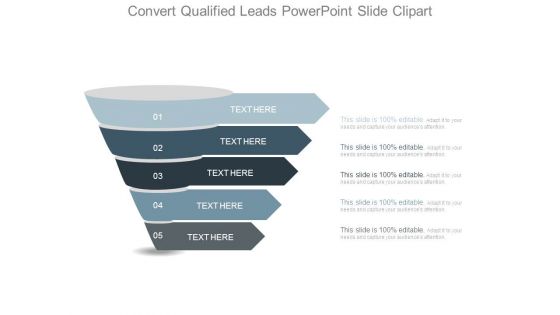 Convert Qualified Leads Powerpoint Slide Clipart