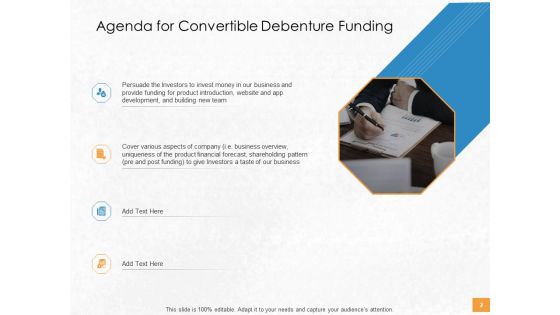 Convertible Debenture Funding Pitch Deck Ppt PowerPoint Presentation Complete Deck With Slides