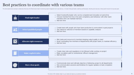 Coordinate With Various Teams Ppt PowerPoint Presentation Complete Deck With Slides