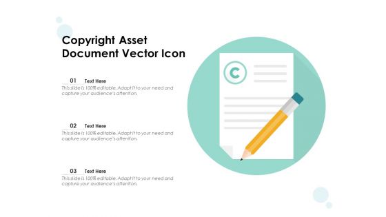 Copyright Asset Document Vector Icon Ppt PowerPoint Presentation File Clipart Images PDF