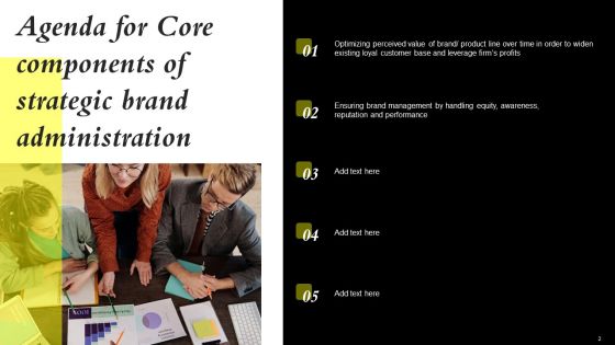 Core Components Of Strategic Brand Administration Ppt PowerPoint Presentation Complete Deck With Slides