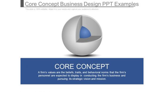 Core Concept Business Design Ppt Examples