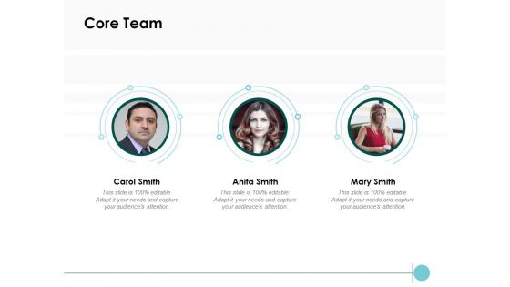 Core Team Introduction Ppt PowerPoint Presentation Ideas Deck