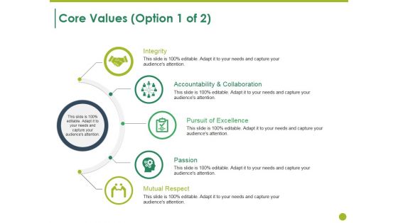 Core Values Template 1 Ppt PowerPoint Presentation Summary Background
