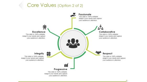 Core Values Template 2 Ppt PowerPoint Presentation Summary Graphic Tips
