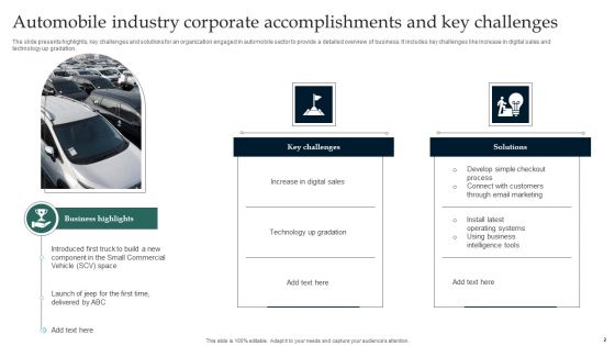 Corporate Accomplishments And Challenges Ppt PowerPoint Presentation Complete Deck With Slides