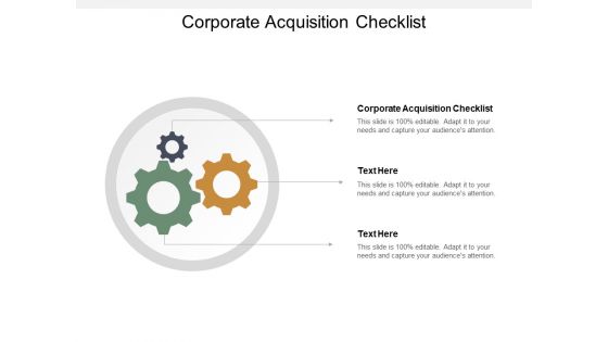 Corporate Acquisition Checklist Ppt PowerPoint Presentation Icon Inspiration Cpb