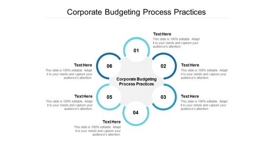 Corporate Budgeting Process Practices Ppt PowerPoint Presentation Infographic Template Demonstration Cpb