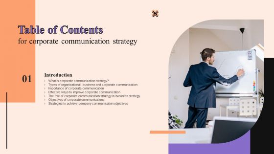 Corporate Communication Strategy Table Of Contents Brochure PDF Corporate Communication Strategy Table Of Contents Brochure PDF