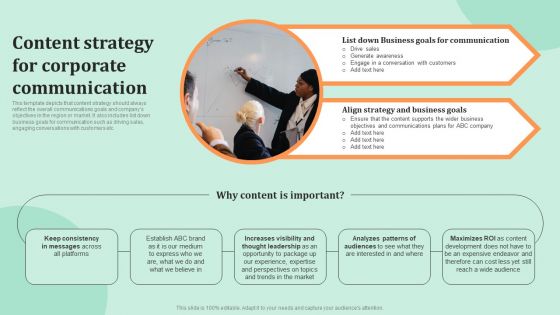 Corporate Communications Content Strategy For Corporate Communication Elements PDF