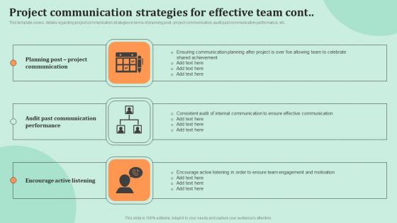 Corporate Communications Project Communication Strategies For Effective Team Portrait PDF