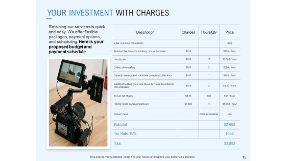 Corporate Event Photography Proposal Template Ppt PowerPoint Presentation Complete Deck With Slides
