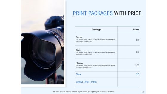 Corporate Event Photography Proposal Template Ppt PowerPoint Presentation Complete Deck With Slides