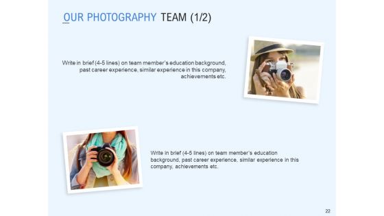 Corporate Event Photography Proposal Template Ppt PowerPoint Presentation Complete Deck With Slides