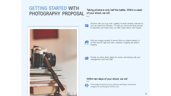 Corporate Event Photography Proposal Template Ppt PowerPoint Presentation Complete Deck With Slides