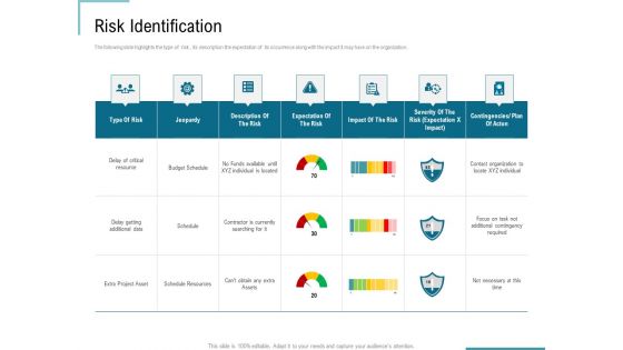 Corporate Execution And Financial Liability Report Risk Identification Demonstration PDF