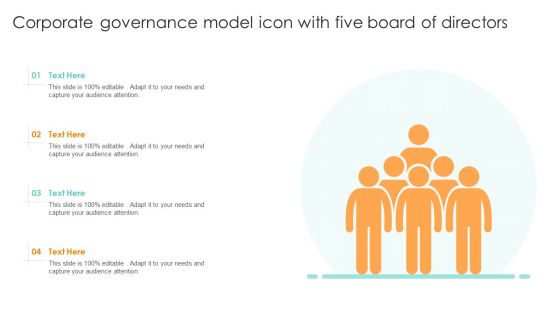 Corporate Governance Model Icon With Five Board Of Directors Ppt Portfolio Professional PDF Corporate Governance Model Icon With Five Board Of Directors Ppt Portfolio Professional PDF