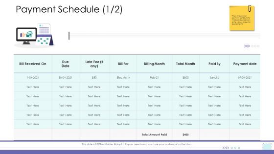 Corporate Governance Payment Schedule Payment Clipart PDF