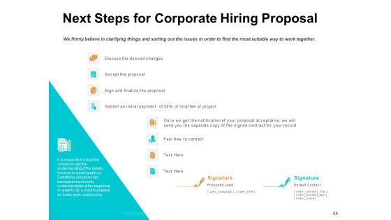Corporate Hiring Proposal Ppt PowerPoint Presentation Complete Deck With Slides