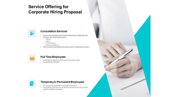 Corporate Hiring Proposal Ppt PowerPoint Presentation Complete Deck With Slides
