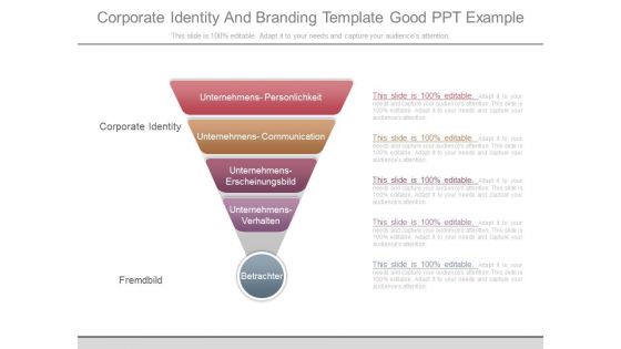 Corporate Identity And Branding Template Good Ppt Example