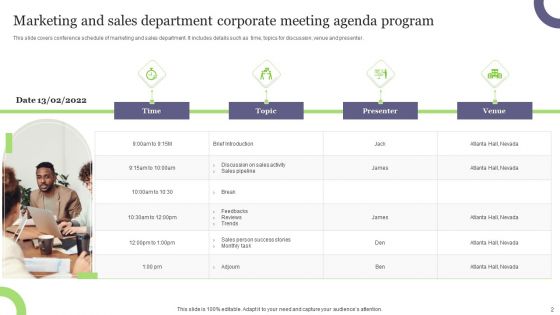 Corporate Meeting Agenda Ppt PowerPoint Presentation Complete Deck With Slides