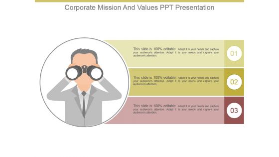 Corporate Mission And Values Ppt Presentation