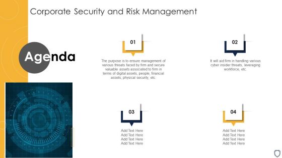 Corporate Security And Risk Management Icons PDF
