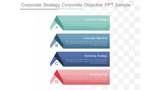 Corporate Strategy Corporate Objective Ppt Sample