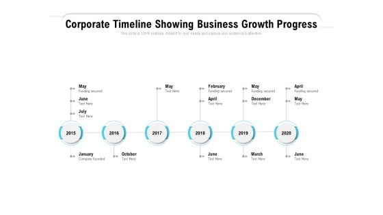 Corporate Timeline Showing Business Growth Progress Ppt PowerPoint Presentation Inspiration Background Image