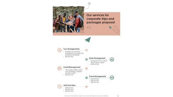 Corporate Trips And Packages Proposal Example Document Report Doc Pdf Ppt