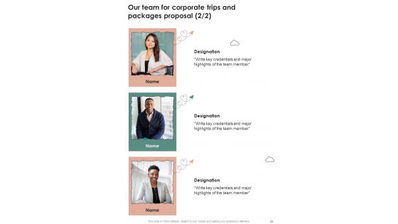 Corporate Trips And Packages Proposal Example Document Report Doc Pdf Ppt