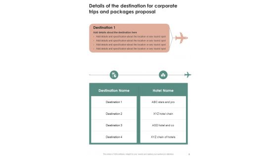 Corporate Trips And Packages Proposal Example Document Report Doc Pdf Ppt