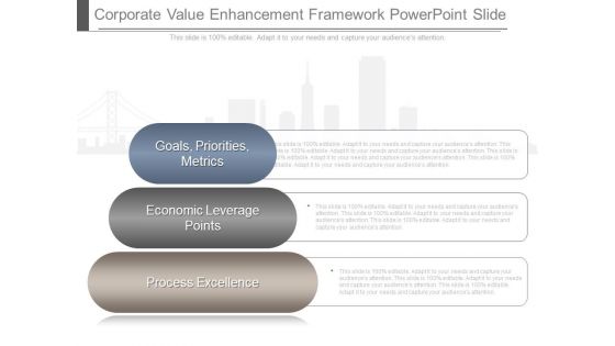 Corporate Value Enhancement Framework Powerpoint Slide