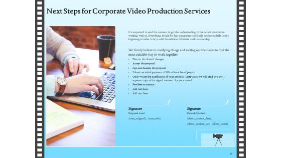 Corporate Video Proposal Template Ppt PowerPoint Presentation Complete Deck With Slides