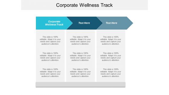 Corporate Wellness Track Ppt PowerPoint Presentation Inspiration Influencers