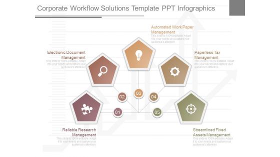 Corporate Workflow Solutions Template Ppt Infographics