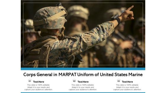 Corps General In MARPAT Uniform Of United States Marine Ppt PowerPoint Presentation Model Slides PDF