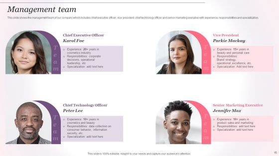Cosmetics And Skin Care Company Profile Ppt PowerPoint Presentation Complete Deck With Slides
