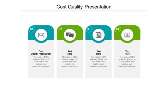 Cost Quality Presentation Ppt PowerPoint Presentation Slides Summary Cpb Pdf