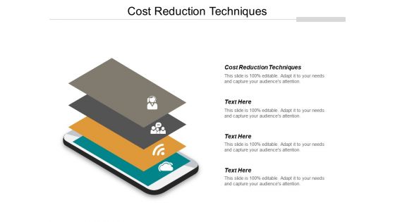 Cost Reduction Techniques Ppt PowerPoint Presentation Slides Portfolio Cpb