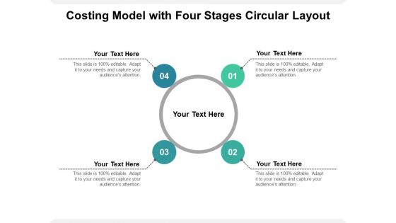 Costing Model With Four Stages Circular Layout Ppt PowerPoint Presentation Professional Shapes PDF