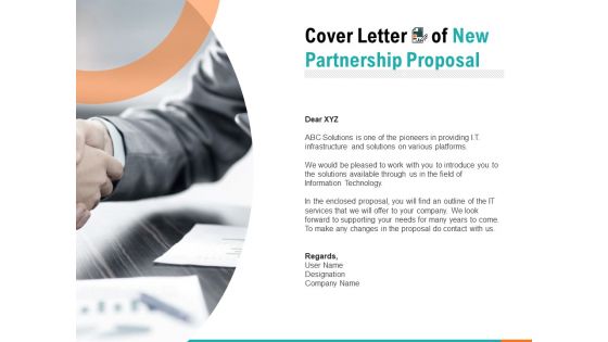 Cover Letter Of New Partnership Proposal Ppt PowerPoint Presentation Styles Slide