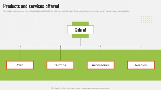Craft Material Supply Firm Fundraising Pitch Deck Products And Services Offered Topics PDF