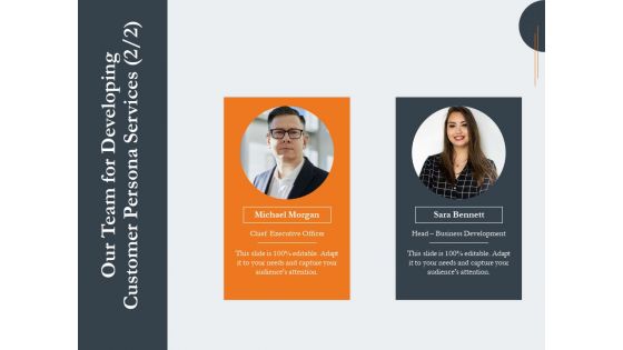 Creating Buyer Persona Our Team For Developing Customer Persona Services Graphics PDF