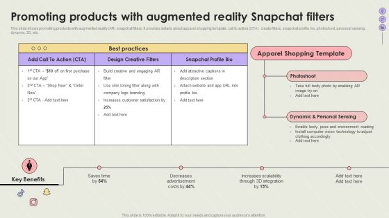 Creating Social Network Promoting Products With Augmented Reality Snapchat Filters Ideas PDF