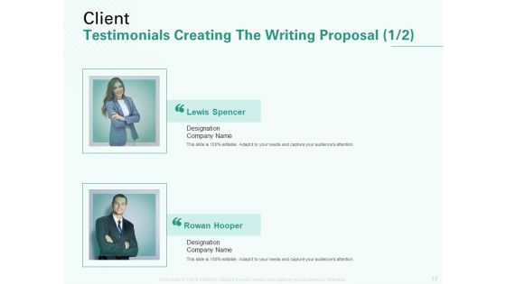 Creating The Writing Proposal Ppt PowerPoint Presentation Complete Deck With Slides