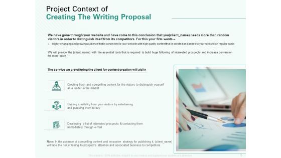 Creating The Writing Proposal Ppt PowerPoint Presentation Complete Deck With Slides