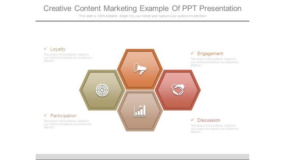 Creative Content Marketing Example Of Ppt Presentation