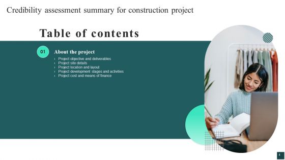 Credibility Assessment Summary For Construction Project Ppt PowerPoint Presentation Complete Deck With Slides